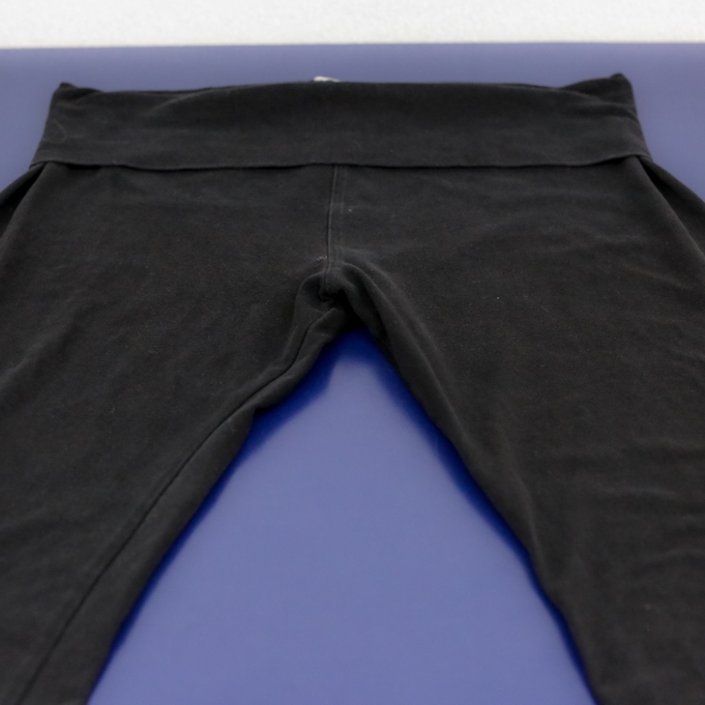 T-Party Thick Cotton Yoga Pants Fold Over Waist